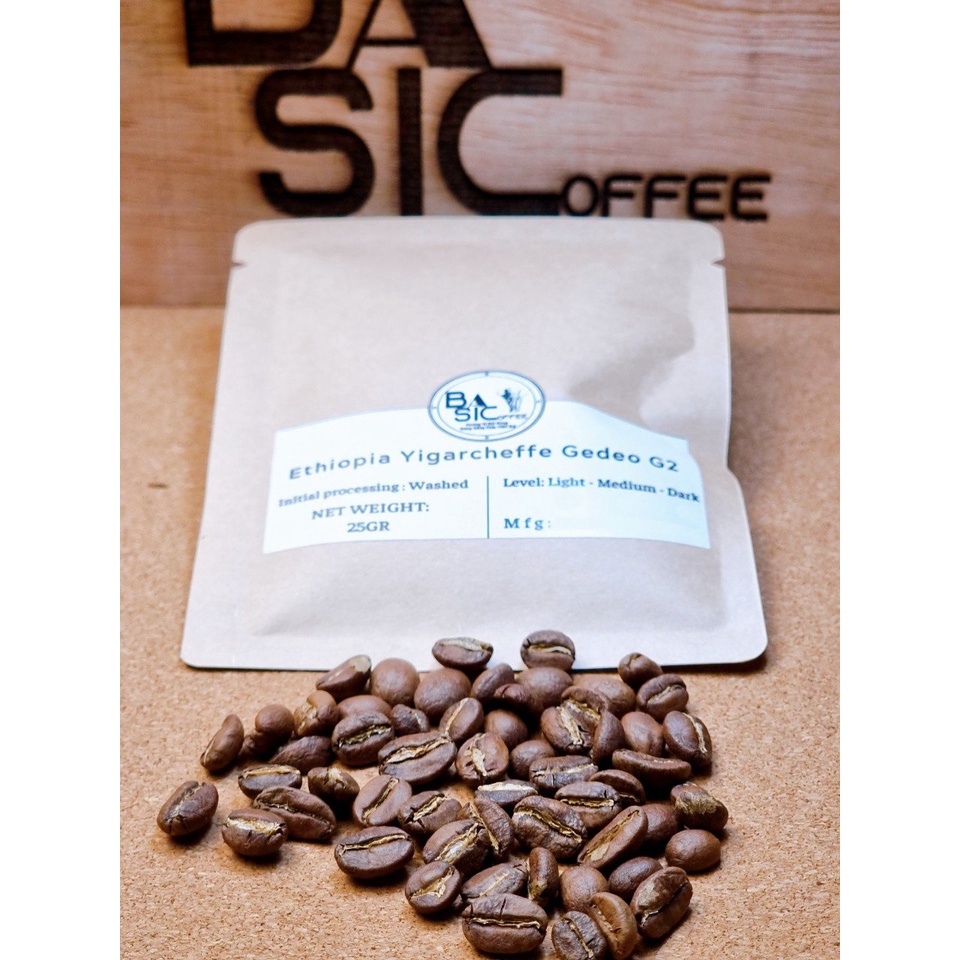 Combo Cà Phê Ethiopia Guji Hambela, Yirgacheffe GeDeo, Misty, Sidamo Basic Coffee 200gr