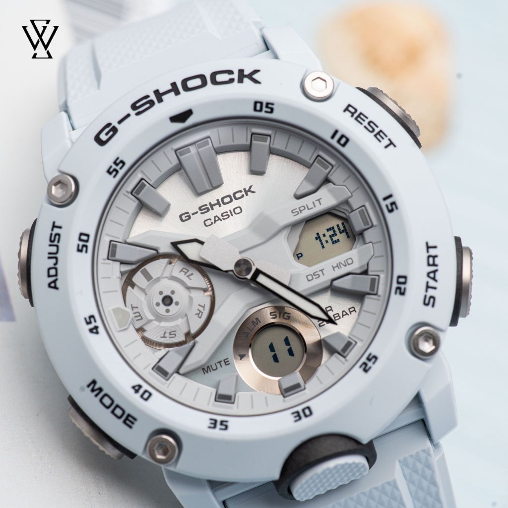 Đồng Hồ Điện Tử Nam Casio G-Shock WATCHSTORE GA-2000S-7ADR Thiết Kế Mặt Kính Khoáng 49mm, Vỏ Carbon Và Dây Nhựa Bền Bỉ