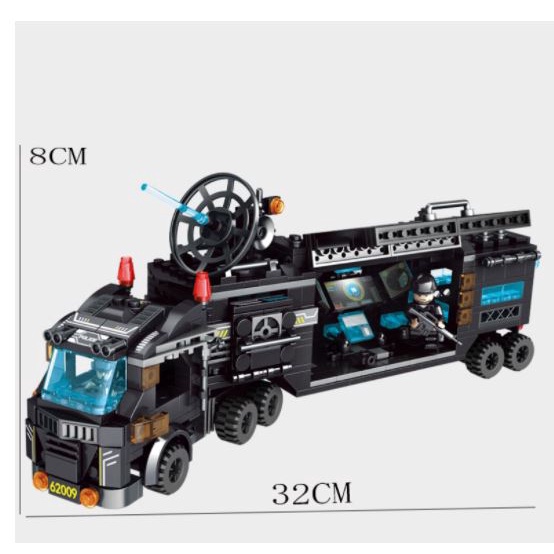 820 CHI TIẾT] BỘ ĐỒ CHƠI XẾP HÌNH CẢNH SÁT ĐẶC CHỦNG, oto, robot, máy bay, trực thăng