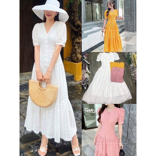 Đầm Xô Cổ Tim Maxi