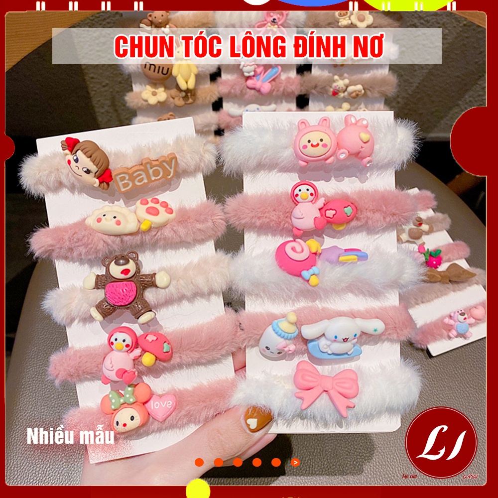 Set 5 Chun tóc LÔNG TUYẾT HÌNH THÚ dễ thương, nhiều mẫu cho bé (HC)