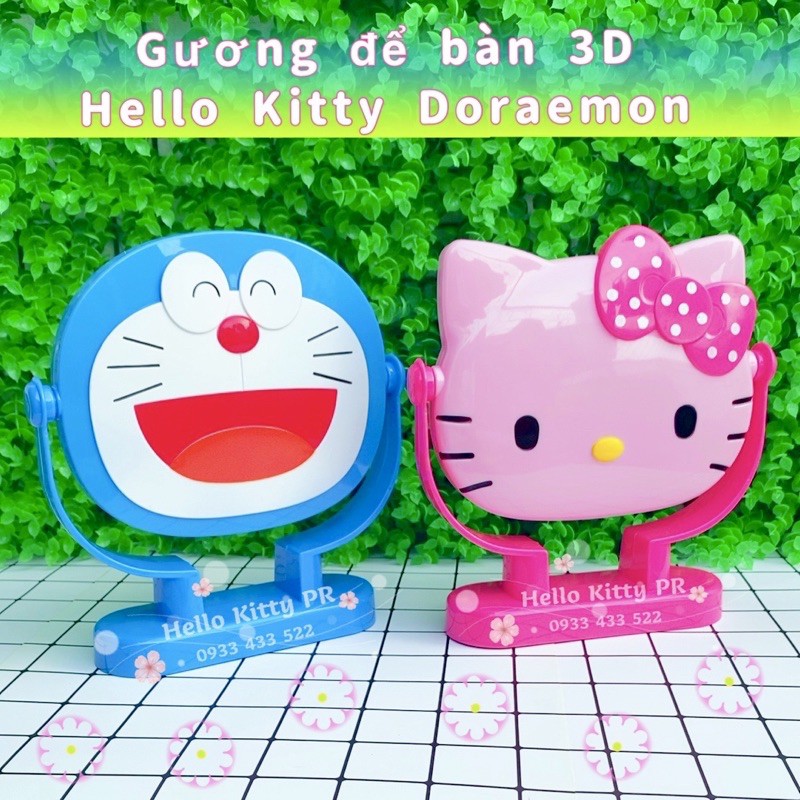 Gương bàn 3D Hello Kitty Doremon Doraemon