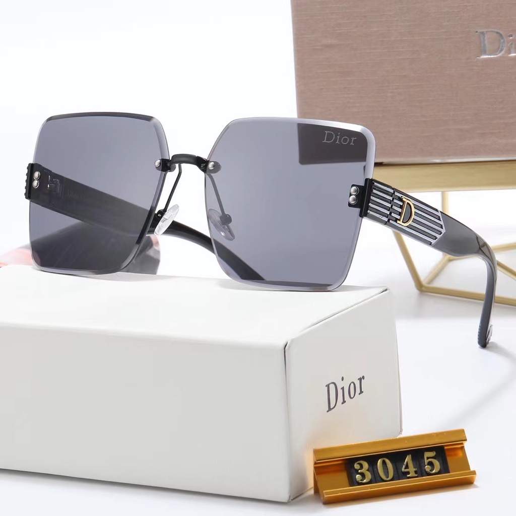 Kính Mát Gọng Vuông Không Viền Chống Tia UV400 Hiệu Dior Thời Trang Cho Nam Và Nữ
