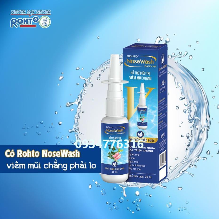 ✅ Xịt hỗ trợ viêm mũi xoang Rohto NoseWash 35ml