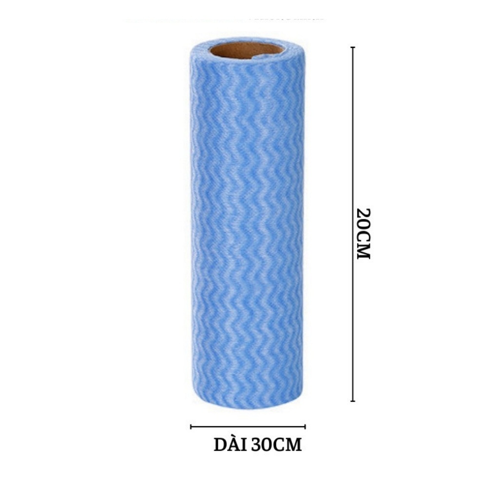 Cuộn Giấy Lau Đa Năng, Khăn Lau Bếp Vải Không Dệt (50 khăn)