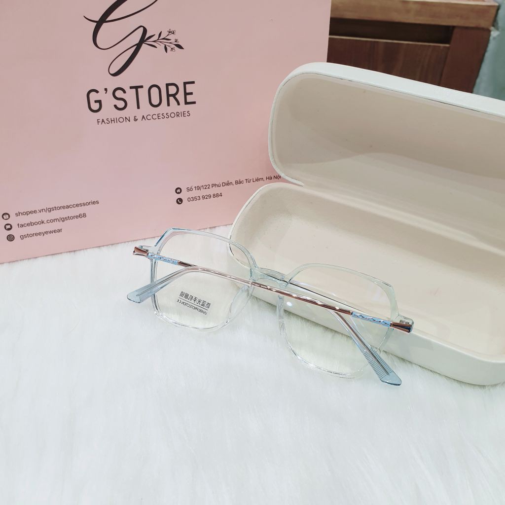 Gọng kính cận mắt vuông Qiwa Eyewear 8859, Kính cận thời trang teen hợp nhiều khuôn mặt