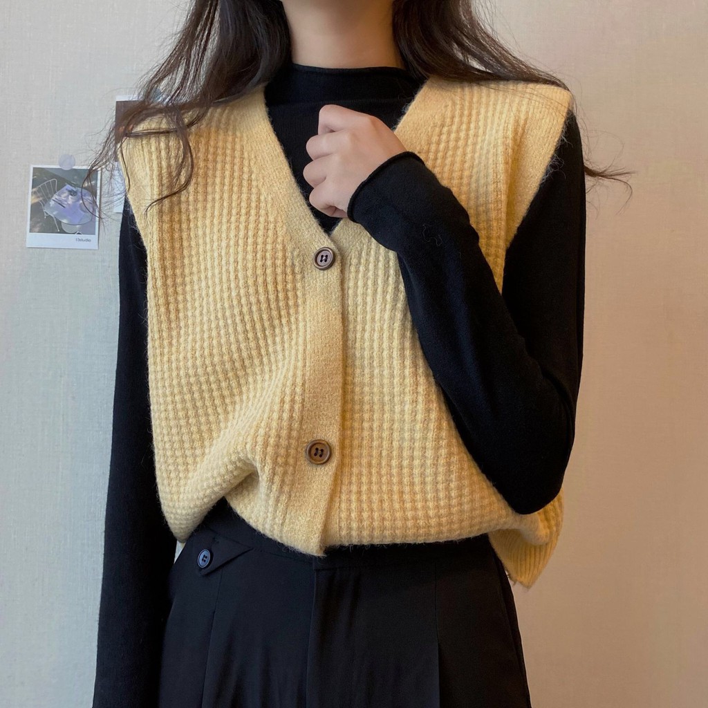 Áo gile ulzzang/ Áo gile len