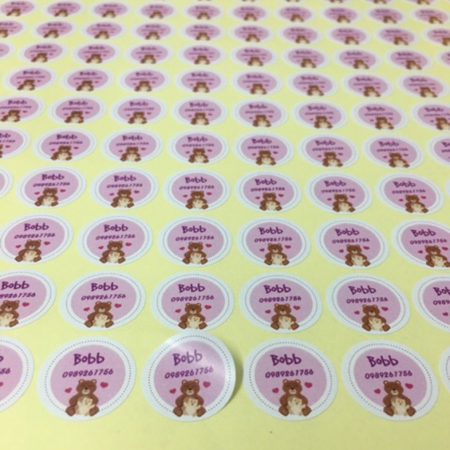 Combo 200 sticker tròn in theo yêu cầu