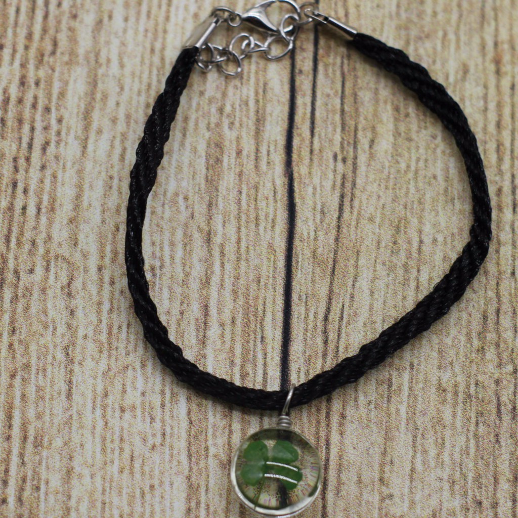 VT104 Vòng tay cỏ 4 lá 5 cái/lốc