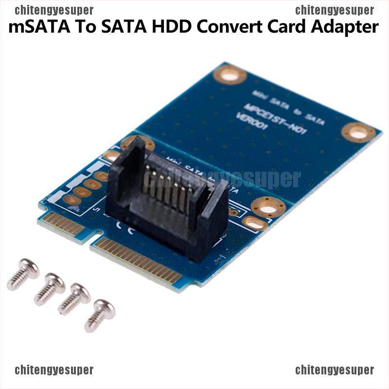Chitengyesuper 1Pc mSATA PCI-e Express SATA SSD Slot To 7 Pin SATA HDD Convert Card Adapter CGS