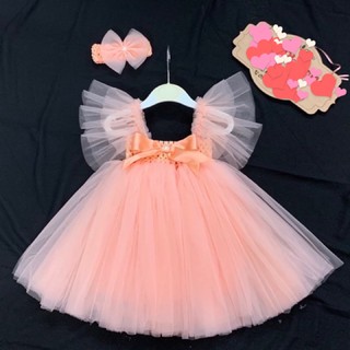 Váy công chúa hồng cam