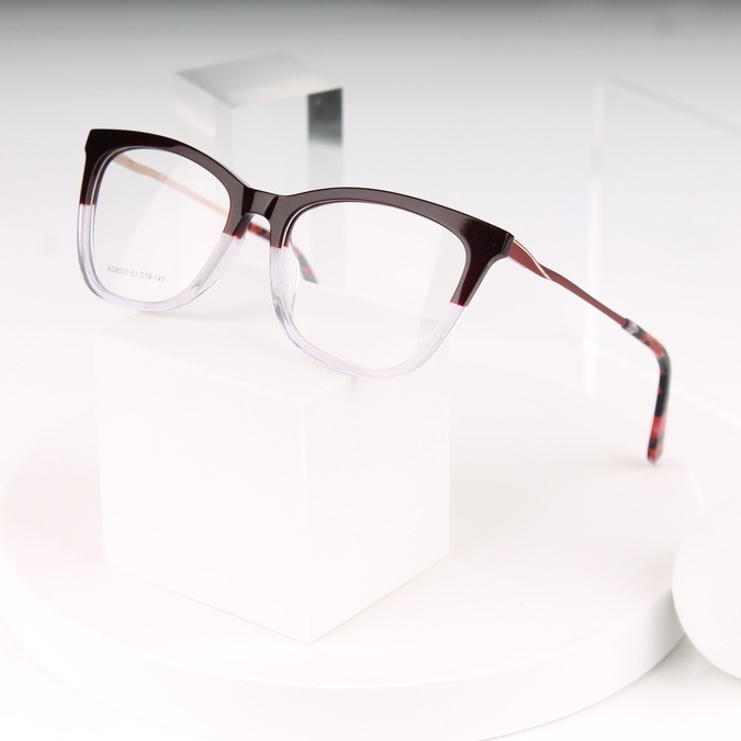 Gọng kính nhựa acetate thời trang cao cấp dáng mắt mèo OURESS ac8023