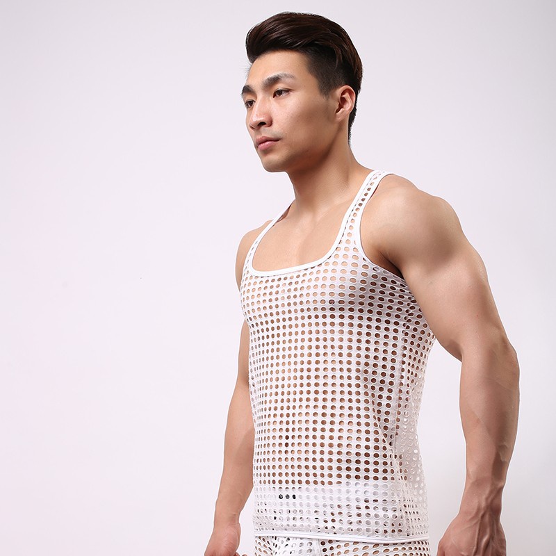 Áo Ba Lỗ Nam Phối Lưới Thoáng Mát