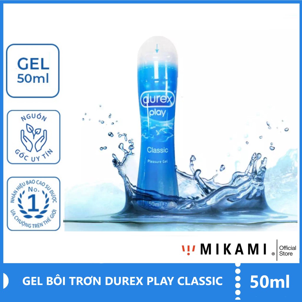 [CHÍNH HÃNG] Gel bôi trơn tăng độ ẩm tự nhiên DUREX PLAY CLASSIC - 50ml