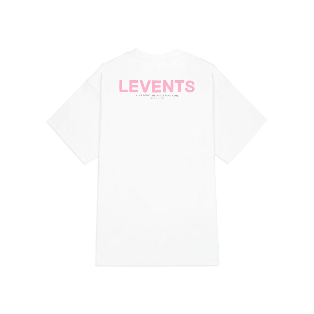 Áo Thun Levents XL Logo White/ Pink