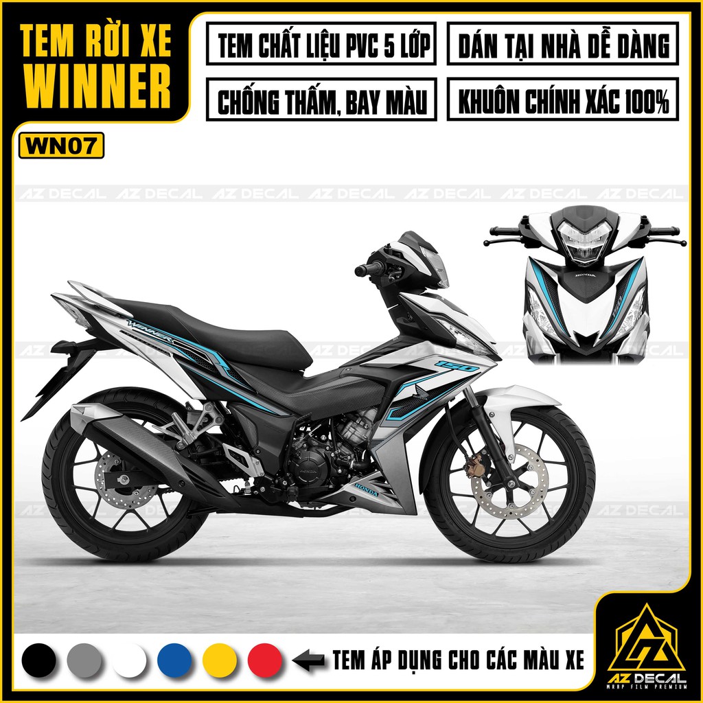 Tem Xe Winner 150 Mẫu Matrix | WN07 | Tem Rời Xe Winner V1 - Chất Liệu Chống Nước