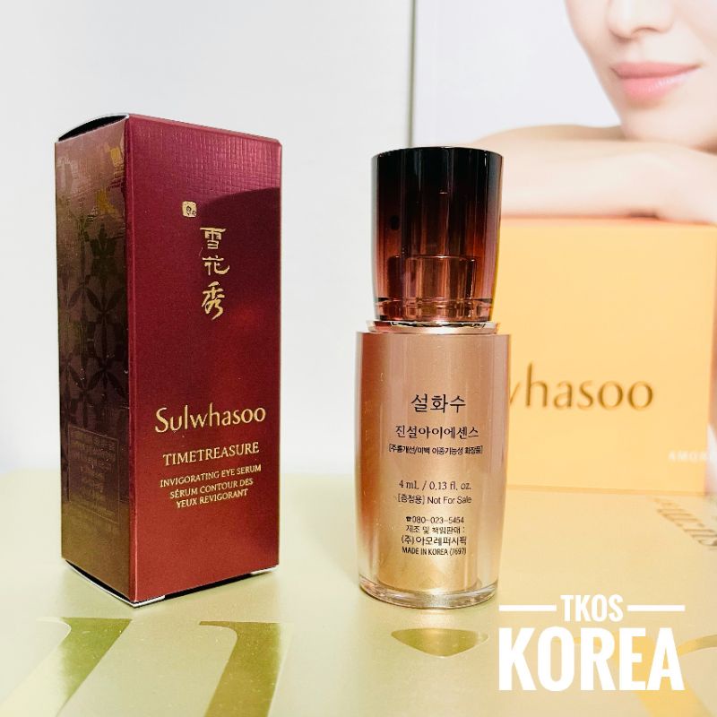 [Hiếm] Sulwhasoo Serum mắt thông đỏ Timetreasure Renovating Eye Serum 4ml - Giảm Nhăn, Săn chắc da vùng mắt