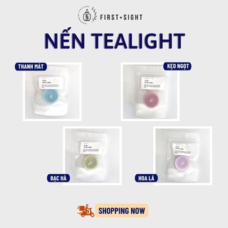 Nến Tealight Tinh Dầu Thơm Cao Cấp Tự Nhiên FIRST SIGHT CANDLE 30GR (SIZE NHỎ -Màu Ngẫu Nhiên)