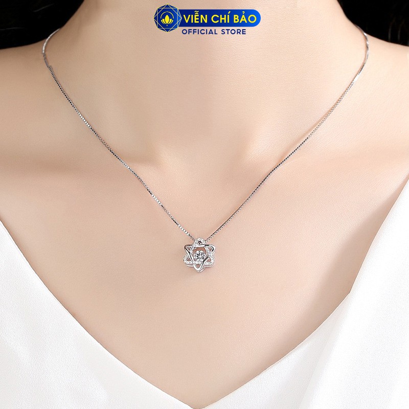 Dây chuyền bạc nữ mặt Lucky Star chất liệu bạc 925 thời trang phụ kiện trang sức nữ Viễn Chí Bảo D400764