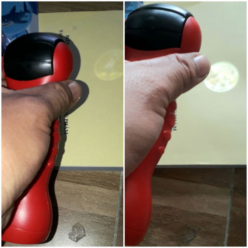 Một chiếc đèn pin chiếu xem 24 ảnh khủng long hoặc động vật biển bằng nhựa có sẵn pin