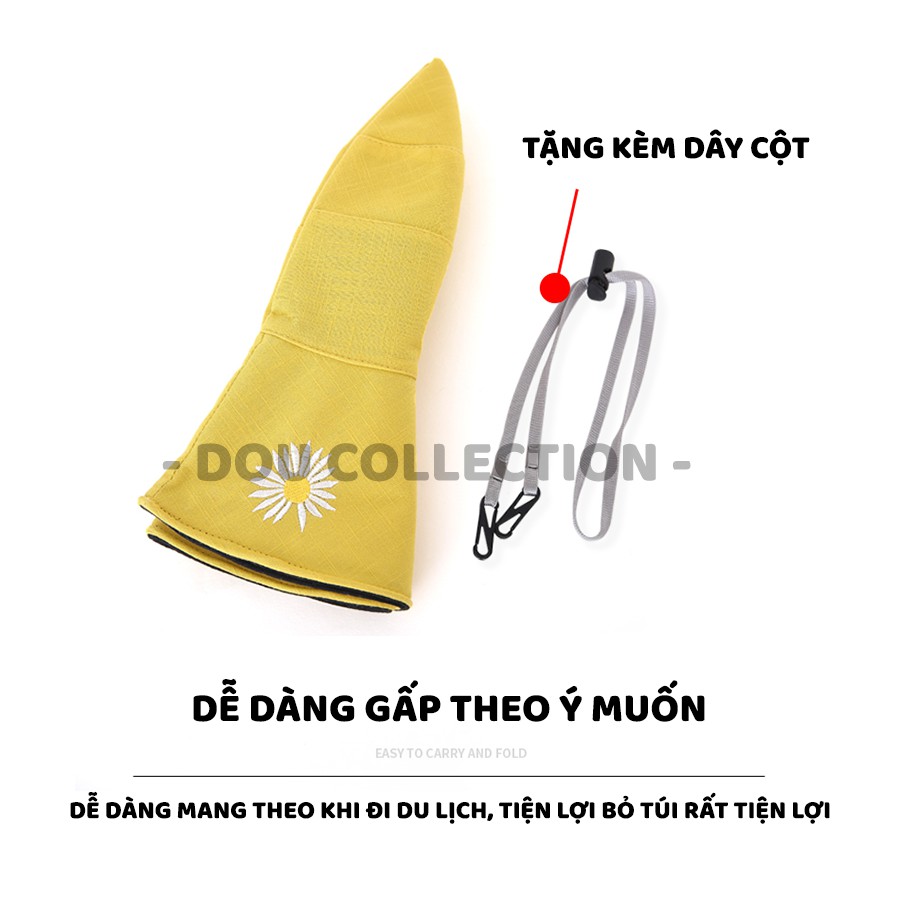[NowShip2h] Nón Vành Rộng 2 Mặt Họa Tiết Hoa Cúc Chống Nắng, Tia UV Phong Cách Hàn Quốc - Mã NV010