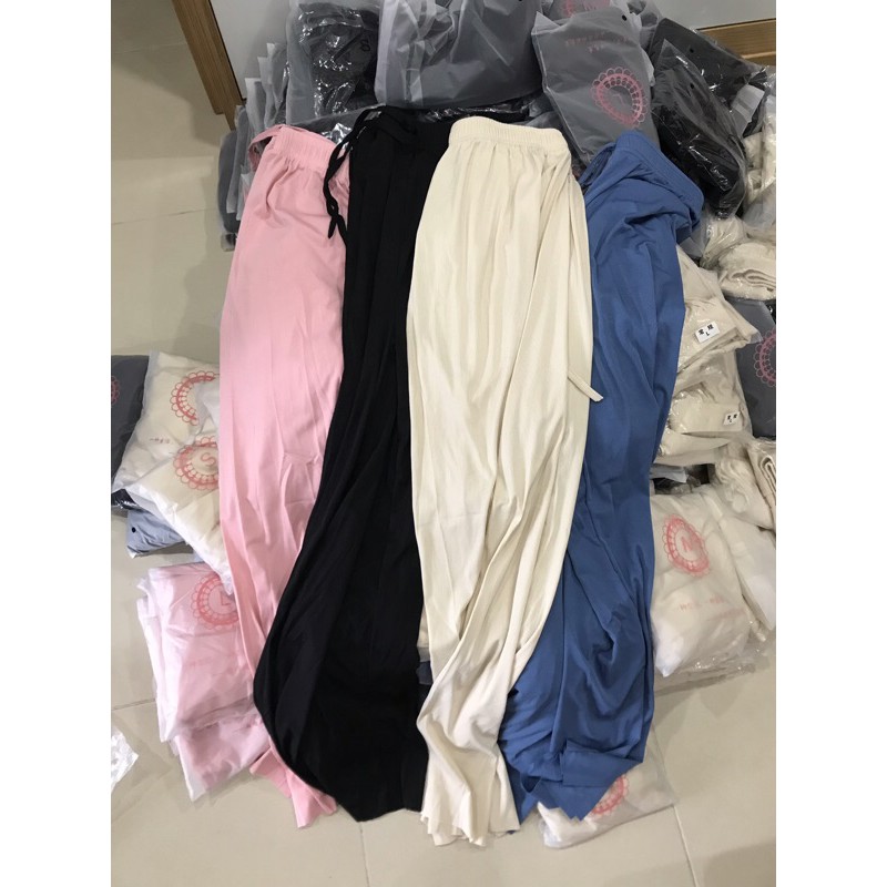 Quần ống rộng  len tăm mặc hack dáng hàng Quảng Châu. | BigBuy360 - bigbuy360.vn