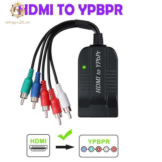 Dây cáp chuyển Male HDMI sang Component Video YPbPr 5RCA RGB 1080P 720P cho PS4