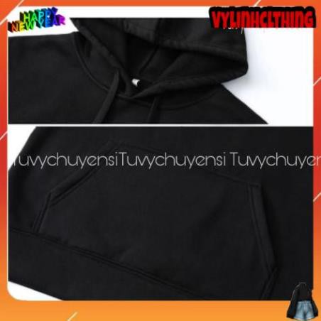 Áo hoodie nam TUVY hoodie nam form rộng dày msicrow mặt quỷ nỉ unisex in 5D màu đen trắng