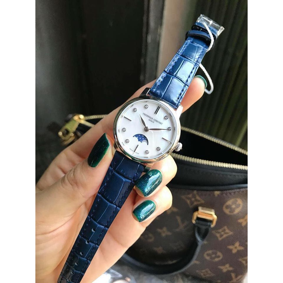 Đồng hồ nữ cao cấp Frederique Constant Delight Blue FC-206MPWD1S6