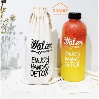 Bình đựng nước Detox 1000ml (tặng túi vải)