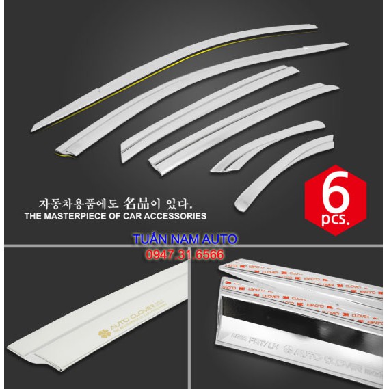 VÈ CHE CHẮN MƯA HYUNDAI KONA CROM Made In Korea MẠ INOX CHROME