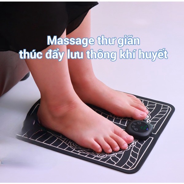 Máy massage bàn chân EMS HM-C3,máy massage xung điện trị liệu cho bàn chân,thư giãn giảm mêt mỏi,lưu thông máu