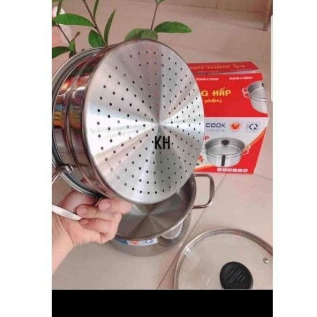 Nồi Hấp, Nồi Hấp Inox 2 Tầng Cao Cấp, Hàng Chính hãng Đông Á