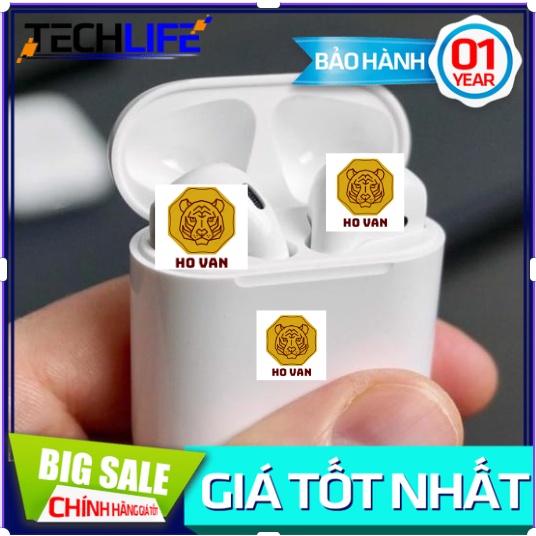 Tai nghe không dây bluetooth chip louda 1562 hổ vằn fullbox cảm biến hồng ngoại đổi tên định vị cho các dòng điện thoại