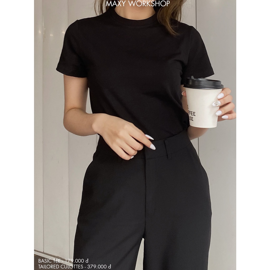 Quần tây nữa ống suông dài Tailored culottes Maxy Workshop