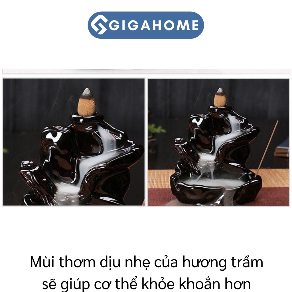 Thác Khói Trầm Hương GIGAHOME Đốt Trầm Kiểu Vân Sen 2 Tầng Cao Cấp 4665