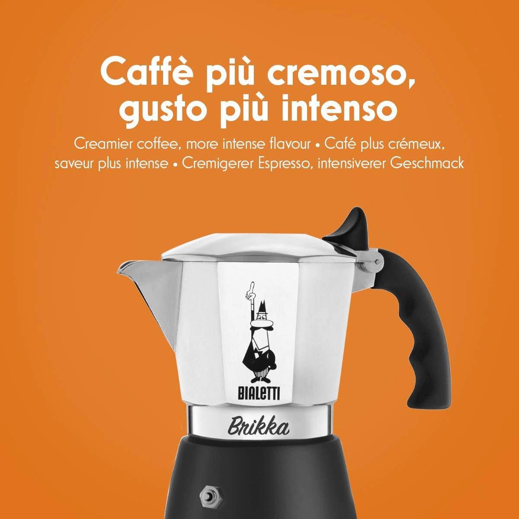 Ấm pha Espresso Bialetti Brikka (2021) - tặng gói cà phê đặc sản từ caphe-ine.com