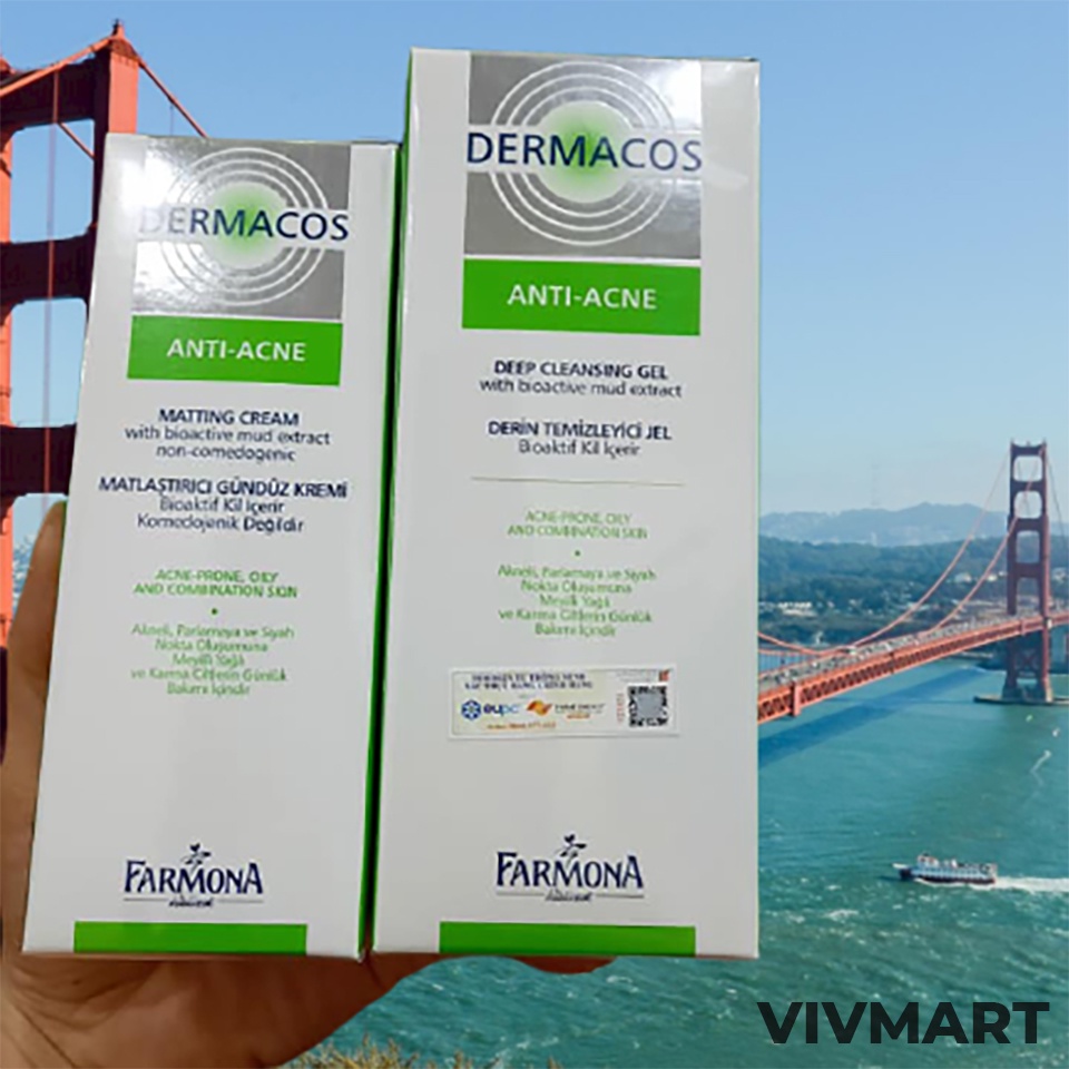 ✅ Kem Kháng Khuẩn, Ngừa Mụn, Giảm Bóng Nhờn Dermacos Anti-Acne Matting Cream 50ml