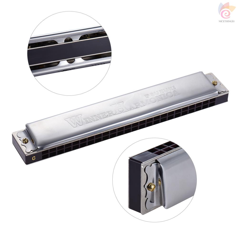 Kèn Harmonica Tremolo 24 Lỗ Suzuki W-24 Cho Người Mới Bắt Đầu