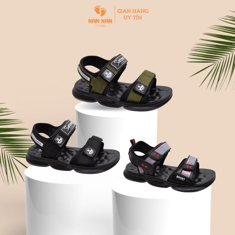 Dép Sandal Quai Hậu Cho Bé Trai KA078 Dép Xăng Đan Có Quai Đi Học Trẻ Em Nhẹ Êm KanKanStore