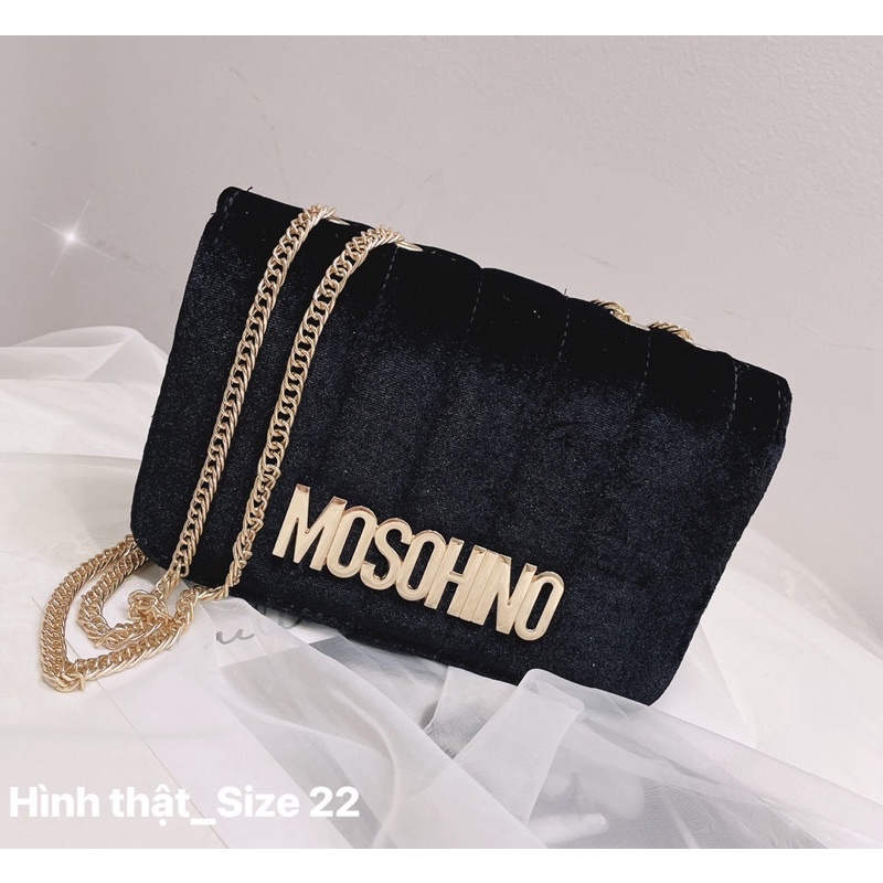 Túi xách nữ đeo chéo đẹp giá rẻ moschino nhung thời trang cao cấp dễ thương DIOMI