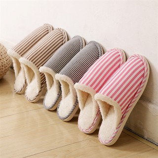 Dép lông mang trong nhà hình sọc đứng