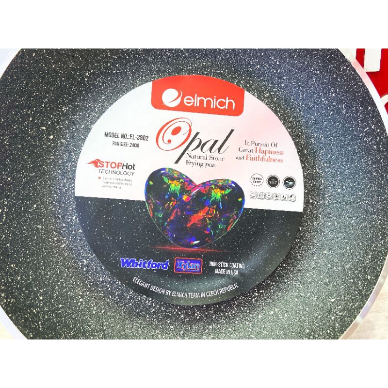 CHẢO ĐÁ ELMICH CHỐNG DÍNH OPAL 24CM 3802