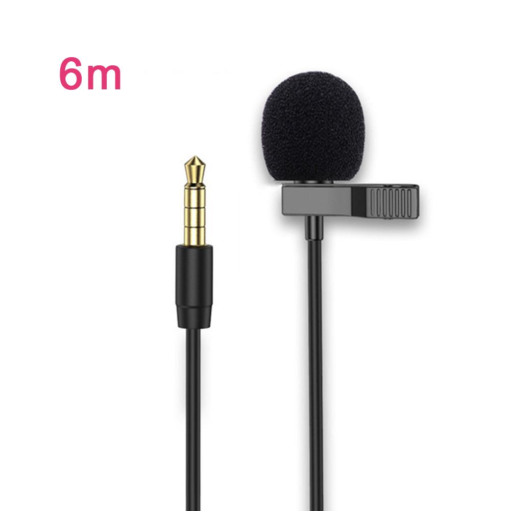 Bộ ngưng tụ micrô cầm tay nhỏ 3,5 mm Micrô kẹp trên ve áo Micrô có dây cho điện thoại cho máy tính xách tay