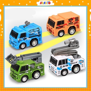 Ô tô đồ chơi bộ 4 xe quân sự tên lửa mô hình bánh đà kéo cót mini cho bé HUNATO OTO8