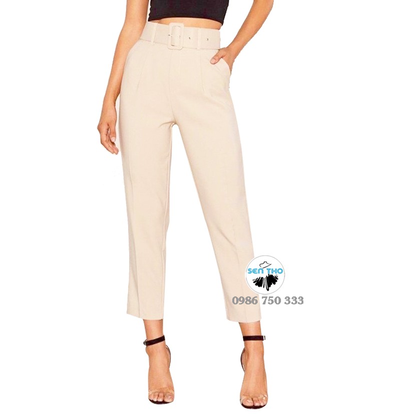 [ Ảnh thật trải sàn ] Quần Baggy Kèm Đai Công Sở Cao Cấp Chất Siêu Đẹp Mặc Sang Trọng Thanh Lịch | BigBuy360 - bigbuy360.vn