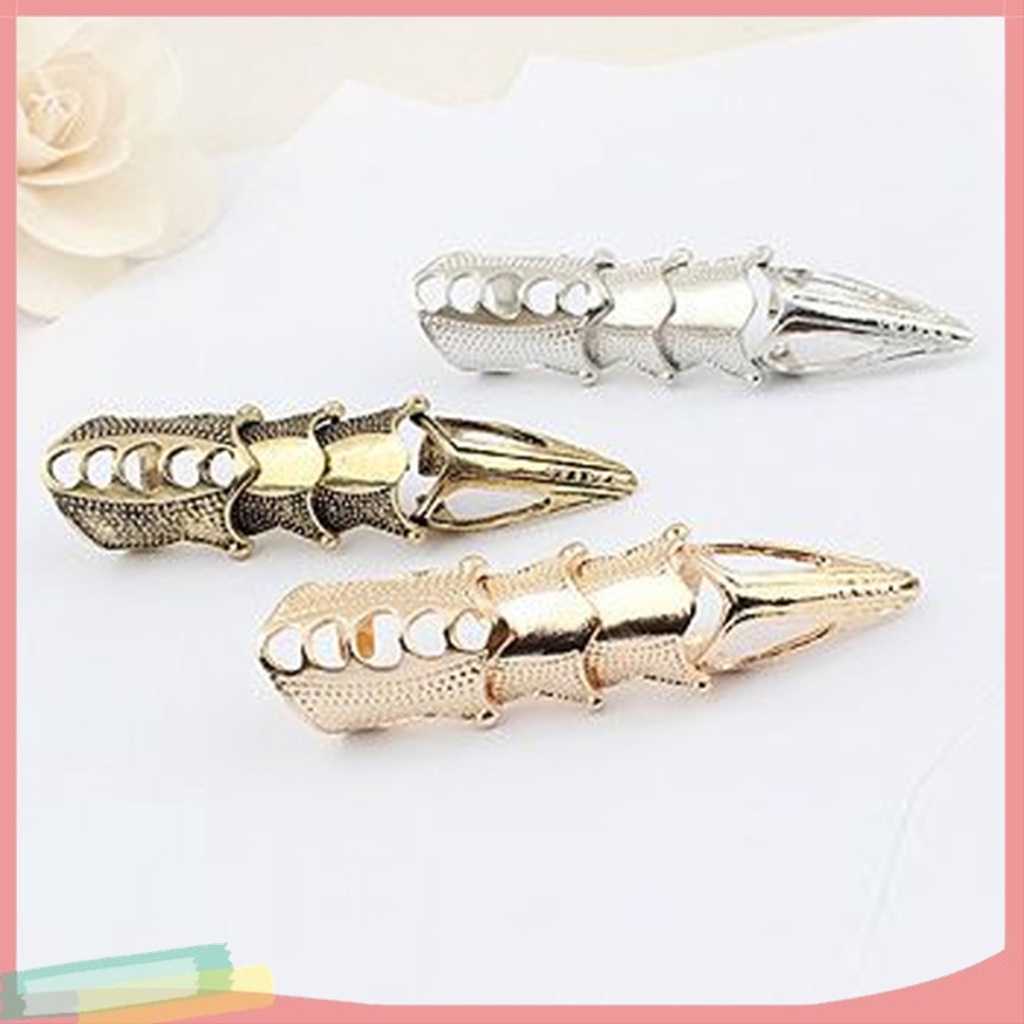 [LK] - - Nhẫn Đeo Khớp Ngón Tay Bản To Có Thể Điều Chỉnh Phong Cách Punk Gothic Cho Cospaly