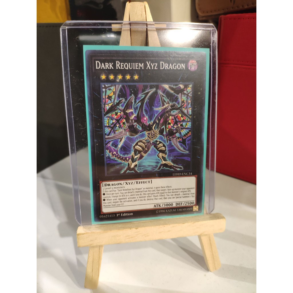 Lá bài thẻ bài Yugioh Dark Requiem Xyz Dragon - Tặng bọc bài nhựa bảo quản