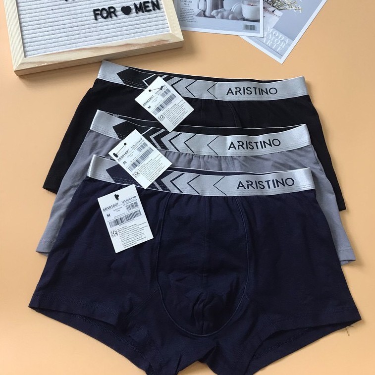 Quần lót NAM, QUẦN SỊP boxer NAM Cotton Chitosan⚡ARISTINO⚡ mềm mịn, thoáng mát và khả năng kháng khẩu tuyệt cao-ABX01807
