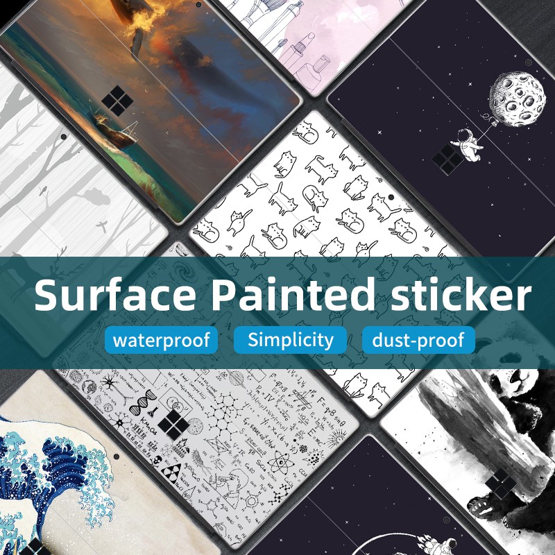 Laptop Stickers for Microsoft Surface Pro 5 Pro 6 Pro 7 Pro 8 9 Skin Super Slim Computer Stickers Fiber Matte for Surface go 1 2 3 Cover Decal